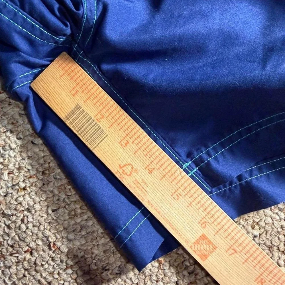 Vintage 80s Beach Bros Color Block Swim Trunks Teal Blue Surf Board Shorts